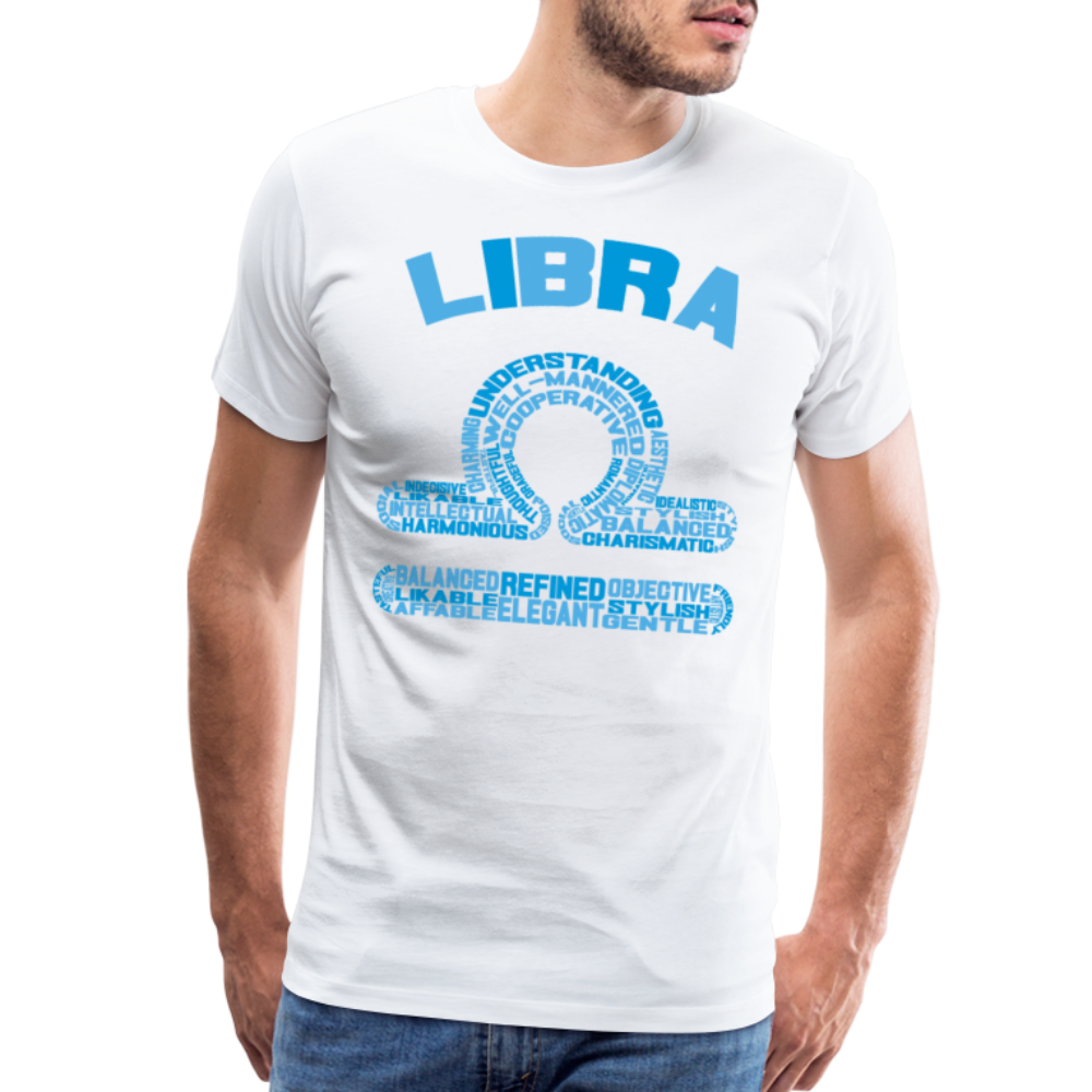 Men's Power Words Libra Premium T-Shirt - white