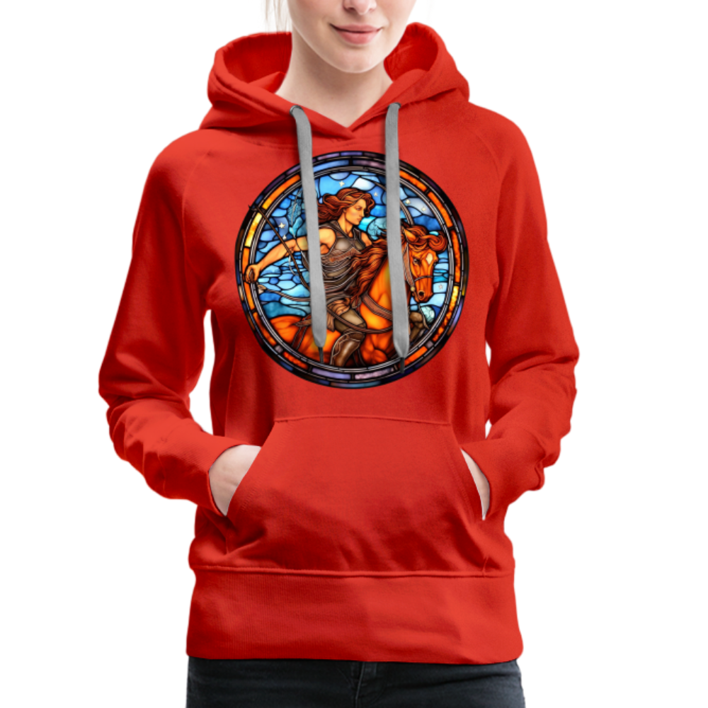 Women’s Mosaic Sagittarius Premium Hoodie - red