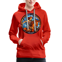 Thumbnail for Women’s Mosaic Sagittarius Premium Hoodie - red