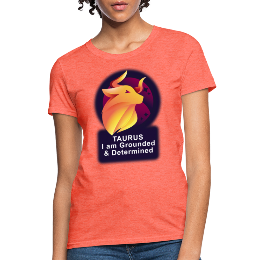 Women's Glow Taurus T-Shirt - heather coral