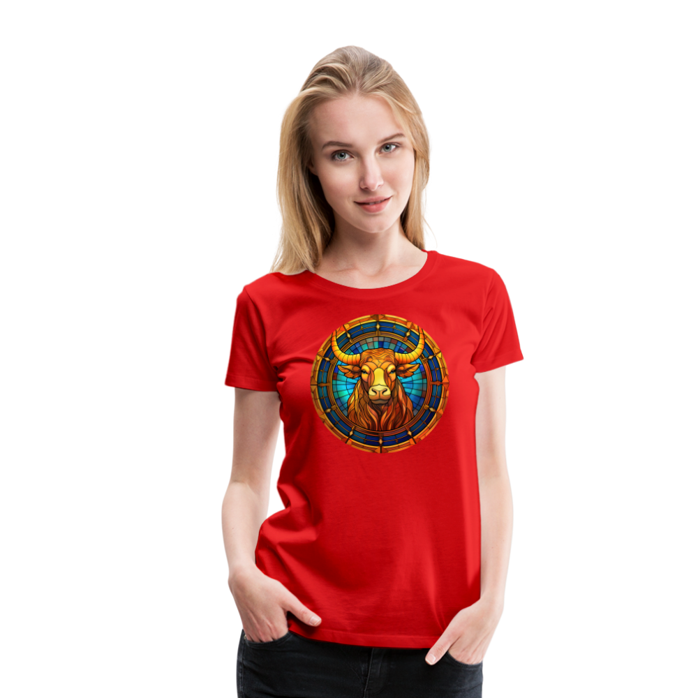 Women’s Mosaic Taurus Premium T-Shirt - red