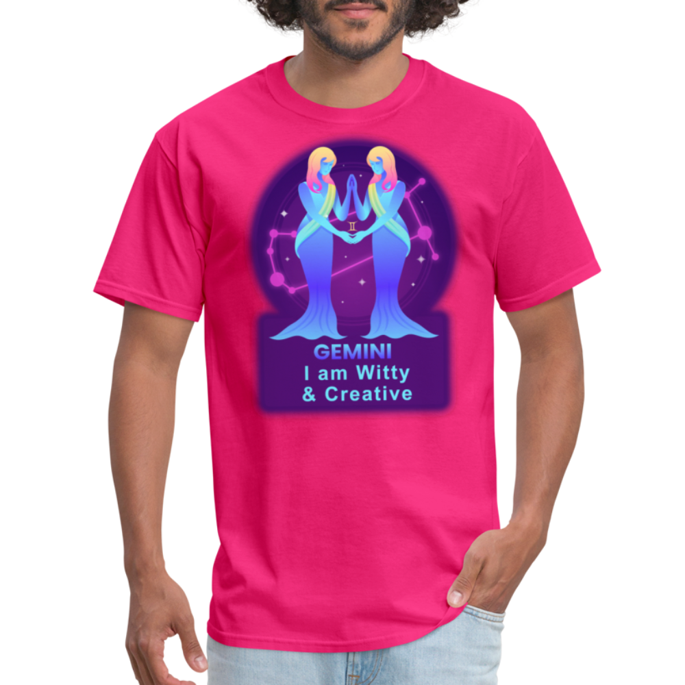 Men's Neon Gemini Classic T-Shirt - fuchsia