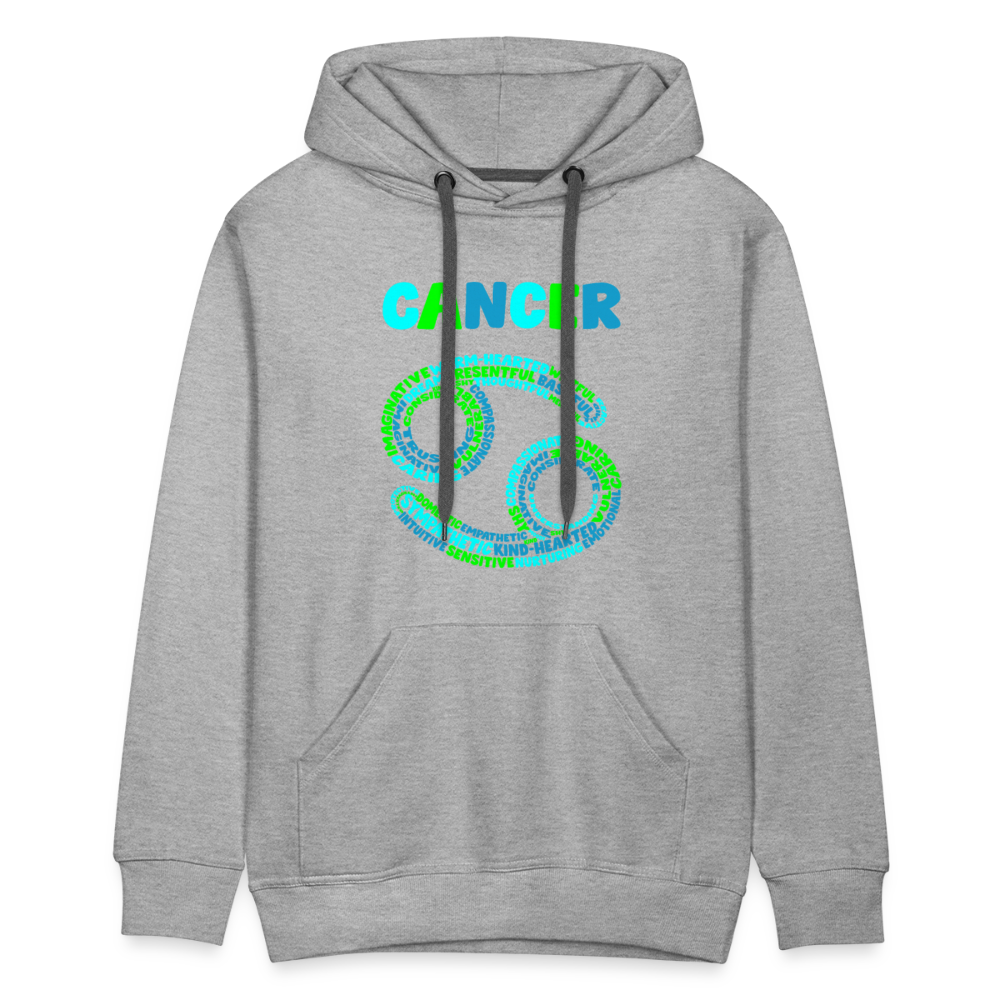 Men's Power Words Cancer Premium Hoodie - heather grey