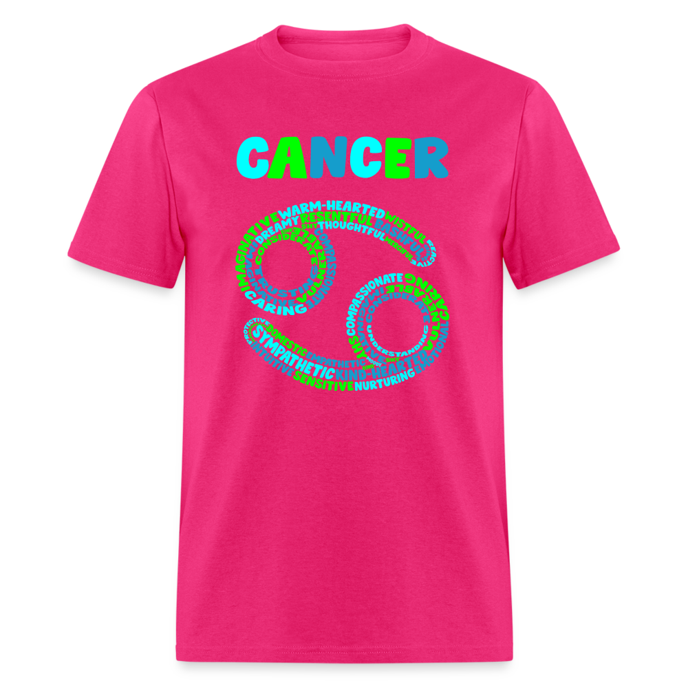 Men's Power Words Cancer Classic T-Shirt - fuchsia