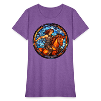 Thumbnail for Women's Mosaic Sagittarius T-Shirt - purple heather