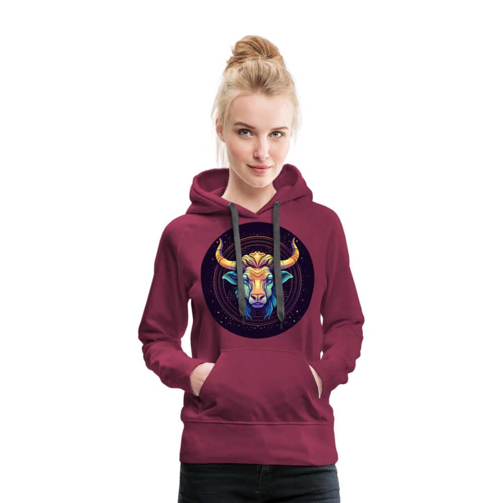 Women’s Magic Taurus Premium Hoodie - burgundy