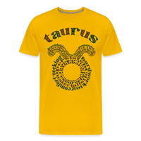 Thumbnail for Men's Power Words Taurus Premium T-Shirt - sun yellow