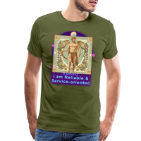 Thumbnail for Men's Mythical Virgo Premium T-Shirt - olive green