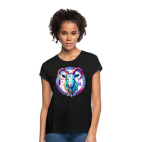 Thumbnail for Women's Mythical Aries Relaxed Fit T-Shirt - black