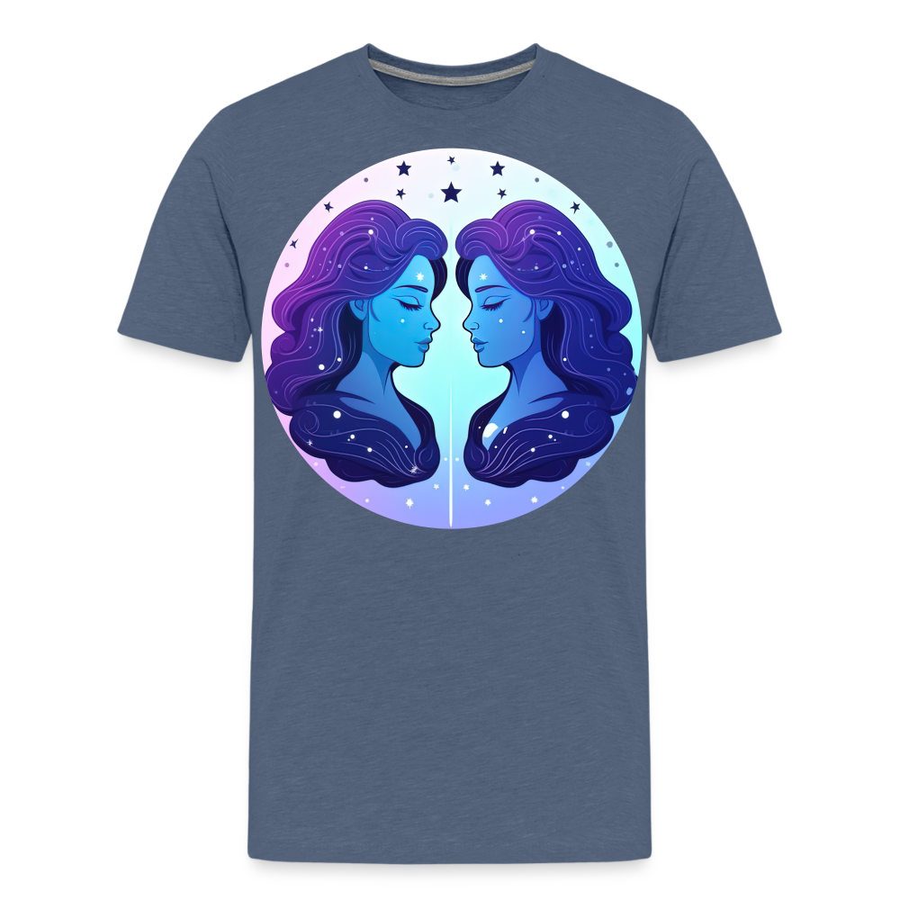 Men's Magic Gemini Premium T-Shirt - heather blue