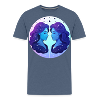 Thumbnail for Men's Magic Gemini Premium T-Shirt - heather blue