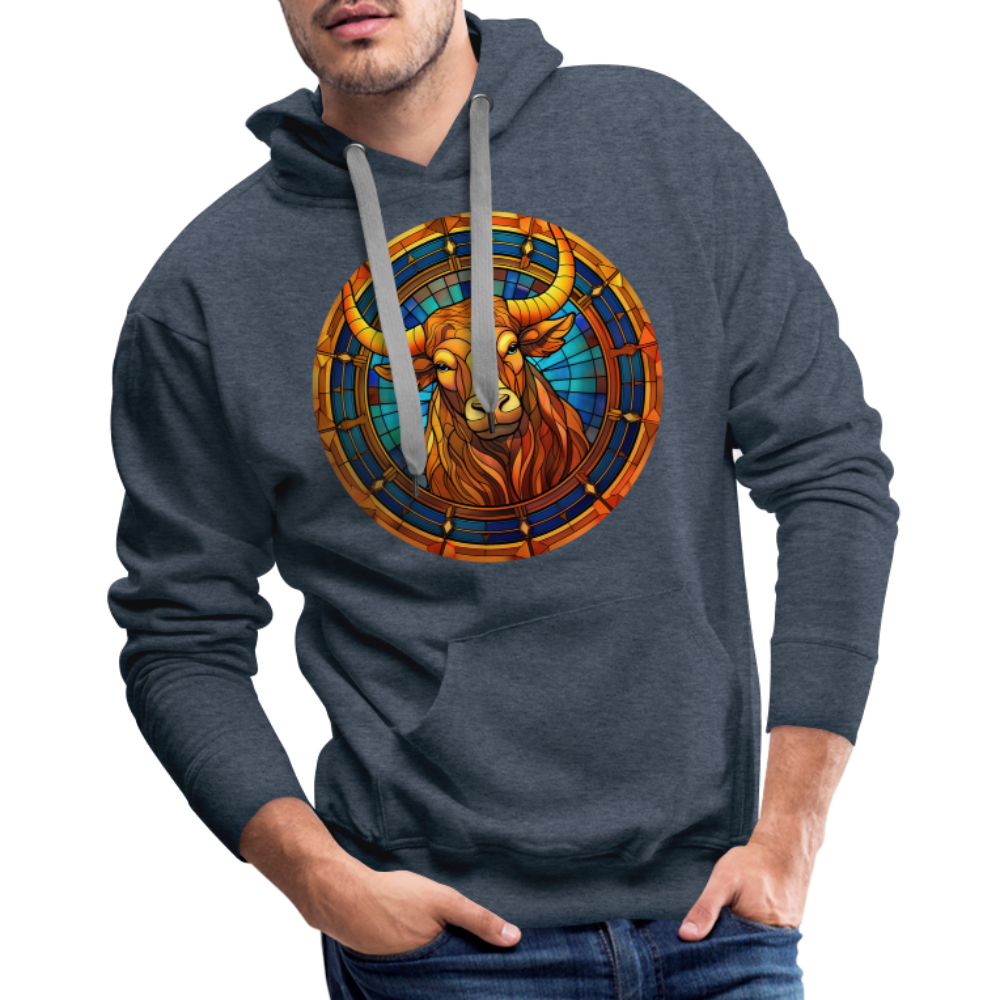 Men’s Mosaic Taurus Premium Hoodie - heather denim