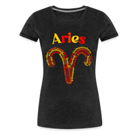 Thumbnail for Women's Power Words Aries Premium T-Shirt - charcoal grey