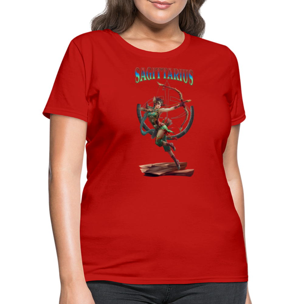 Astral Sagittarius Women's T-Shirt - red