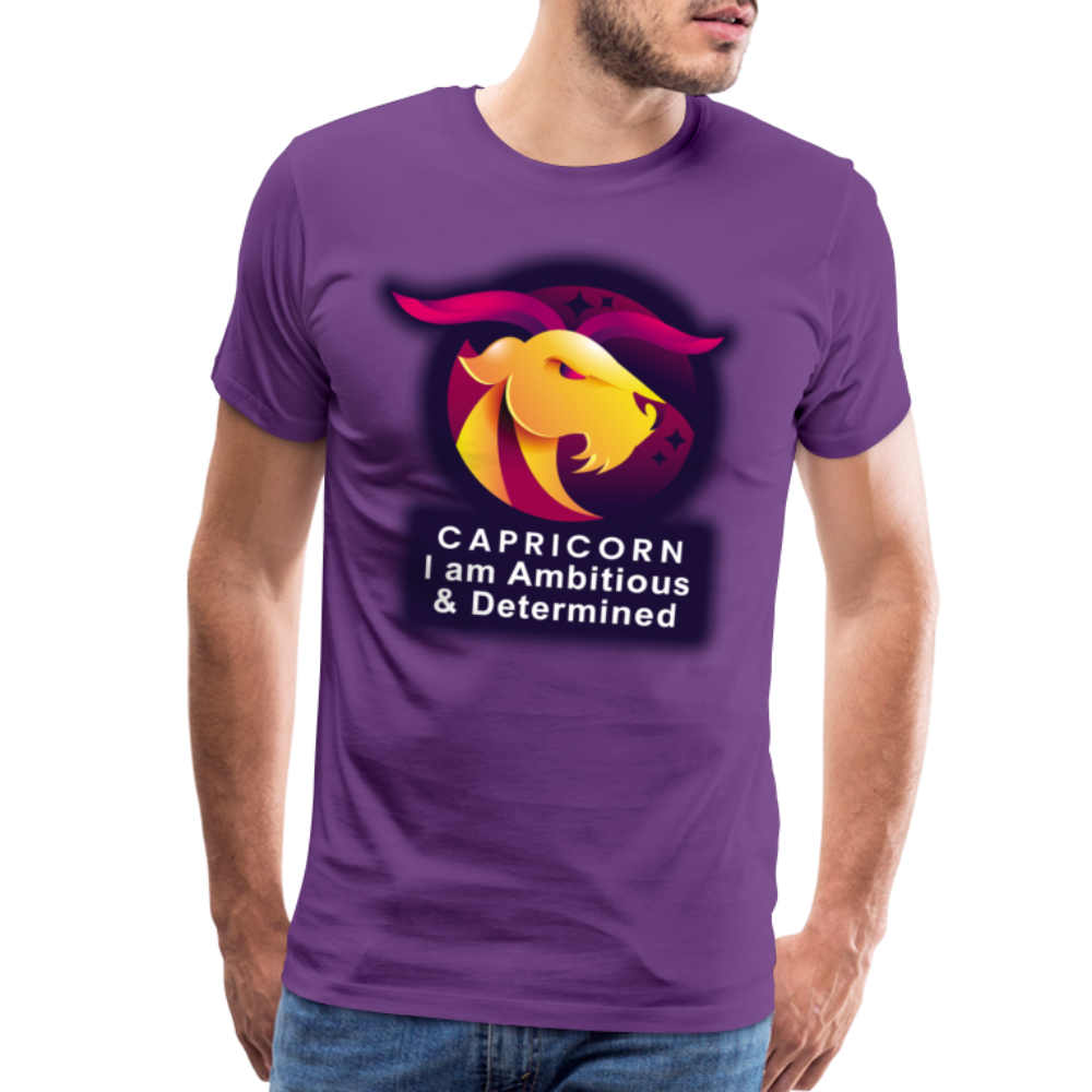 Men's Glow Capricorn Premium T-Shirt - purple