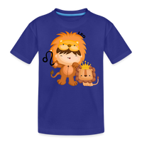 Thumbnail for Kid’s Astro Girl Leo Premium Organic T-Shirt - royal blue