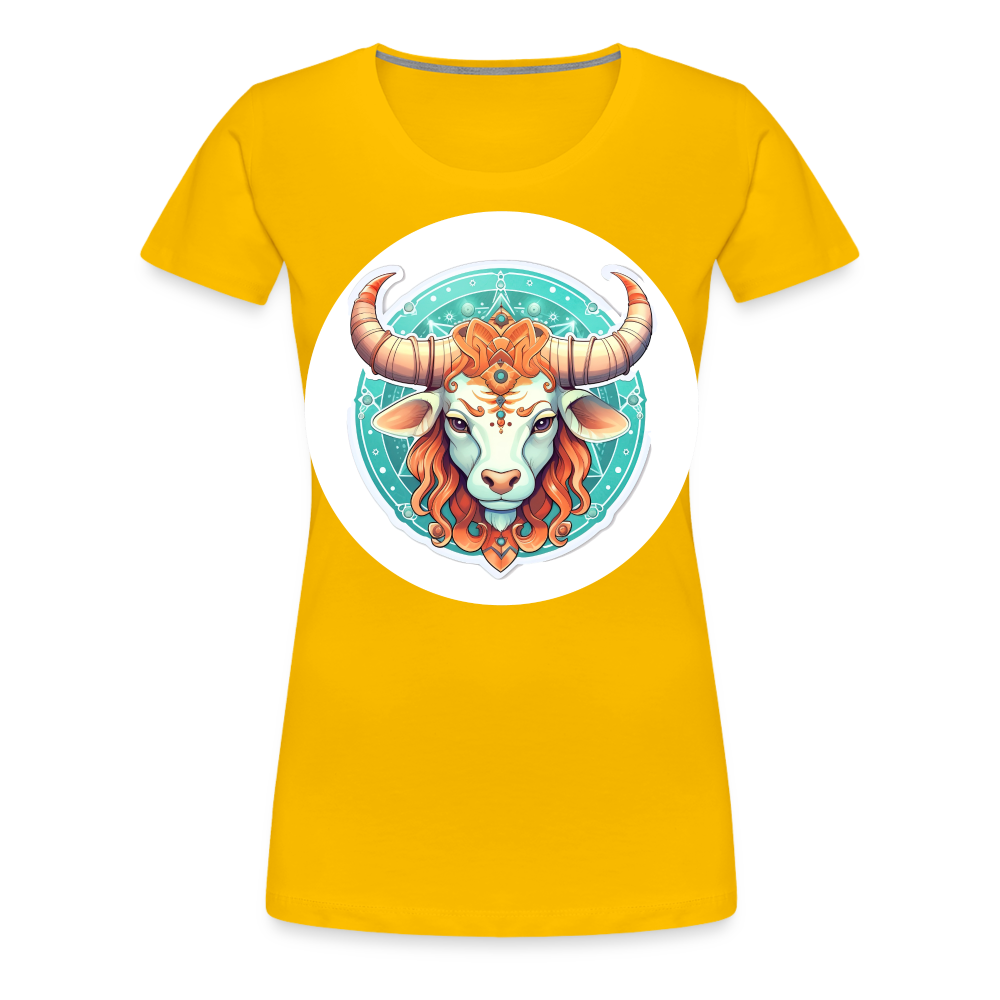 Women’s Symbol Taurus Premium T-Shirt - sun yellow