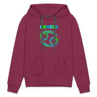 Thumbnail for Women's Power Words Cancer Premium Hoodie - burgundy