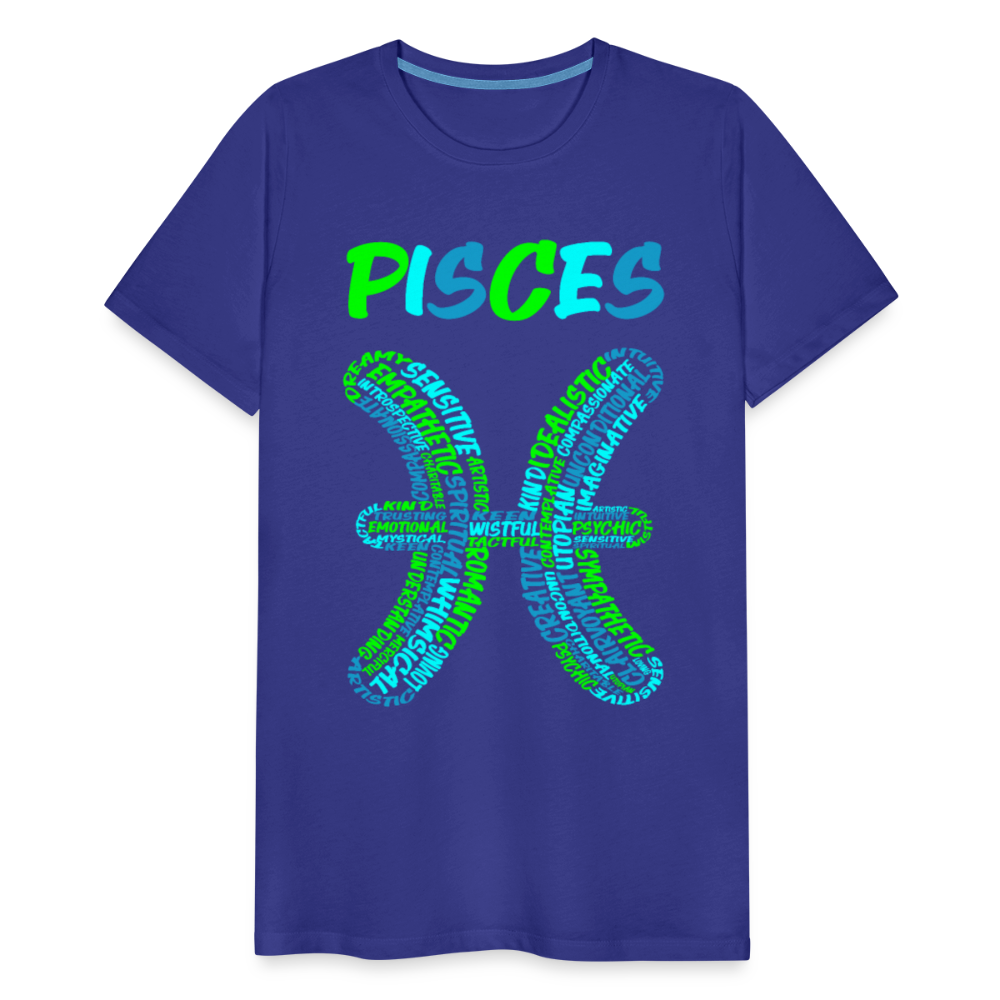 Men's Power Words Pisces Premium T-Shirt - royal blue