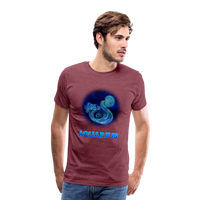 Thumbnail for Men's Aquarius Premium T-Shirt - heather burgundy