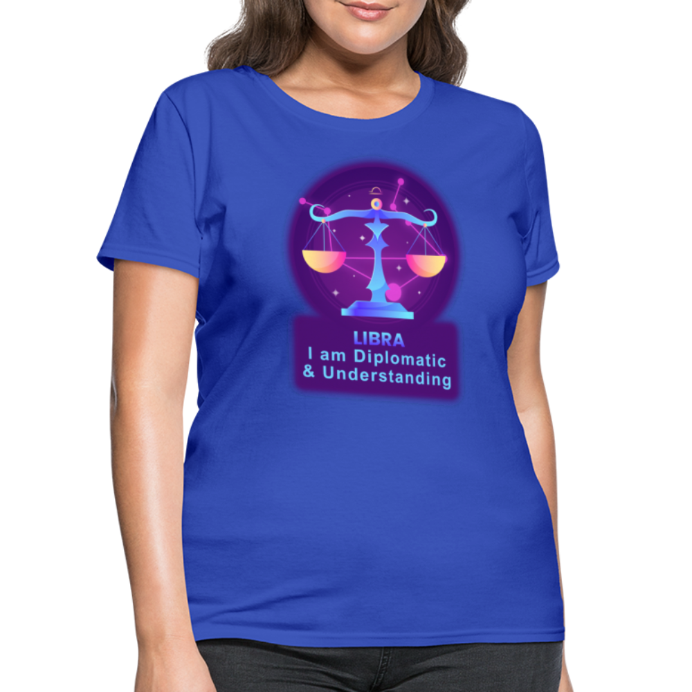 Women's Neon Libra T-Shirt - royal blue