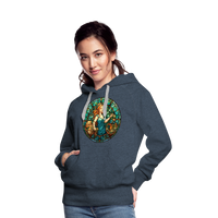 Thumbnail for Women’s Mosaic Virgo Premium Hoodie - heather denim