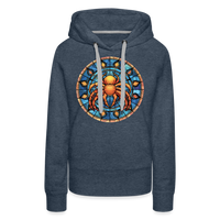 Thumbnail for Women’s Mosaic Cancer Premium Hoodie - heather denim