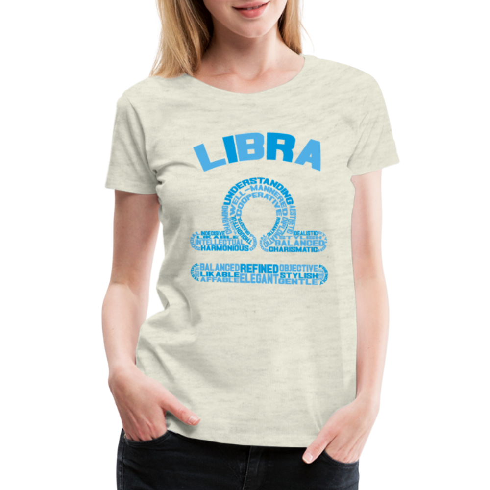 Women's Power Words Libra Premium T-Shirt - heather oatmeal