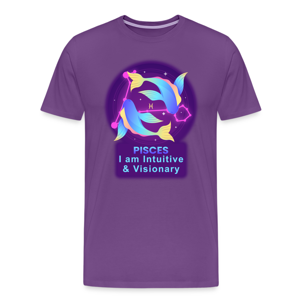 Men's Neon Pisces Premium T-Shirt - purple