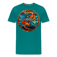 Thumbnail for Men's Mosaic Pisces Premium T-Shirt - teal