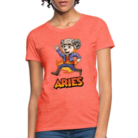 Thumbnail for Women's Playful Aries T-Shirt - heather coral