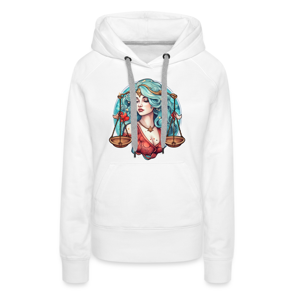 Women’s Symbol Libra Premium Hoodie - white