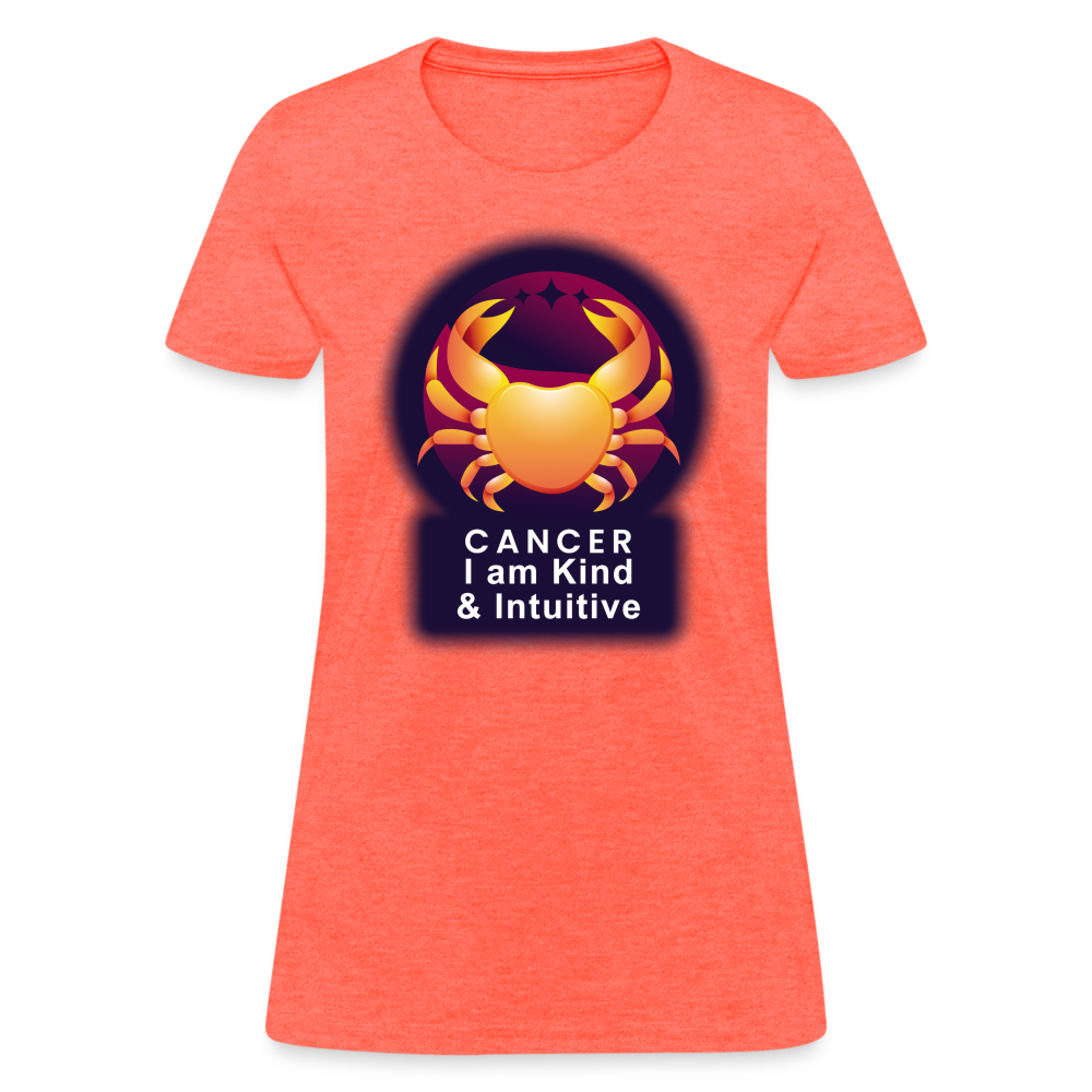 Women's Glow Cancer T-Shirt - heather coral