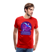 Thumbnail for Men's Neon Sagittarius Premium T-Shirt - red