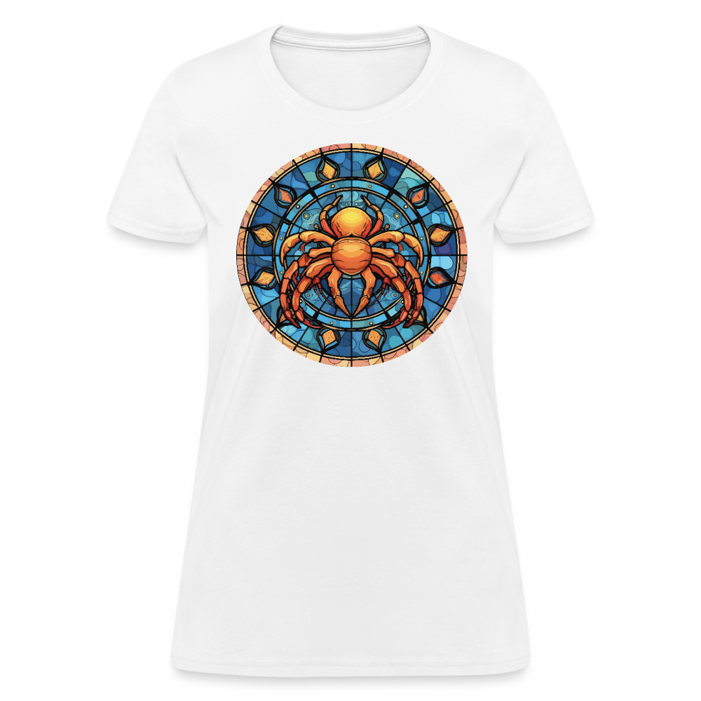 Women's Mosaic Cancer T-Shirt - white