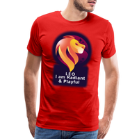 Thumbnail for Men's Glow Leo Premium T-Shirt - red