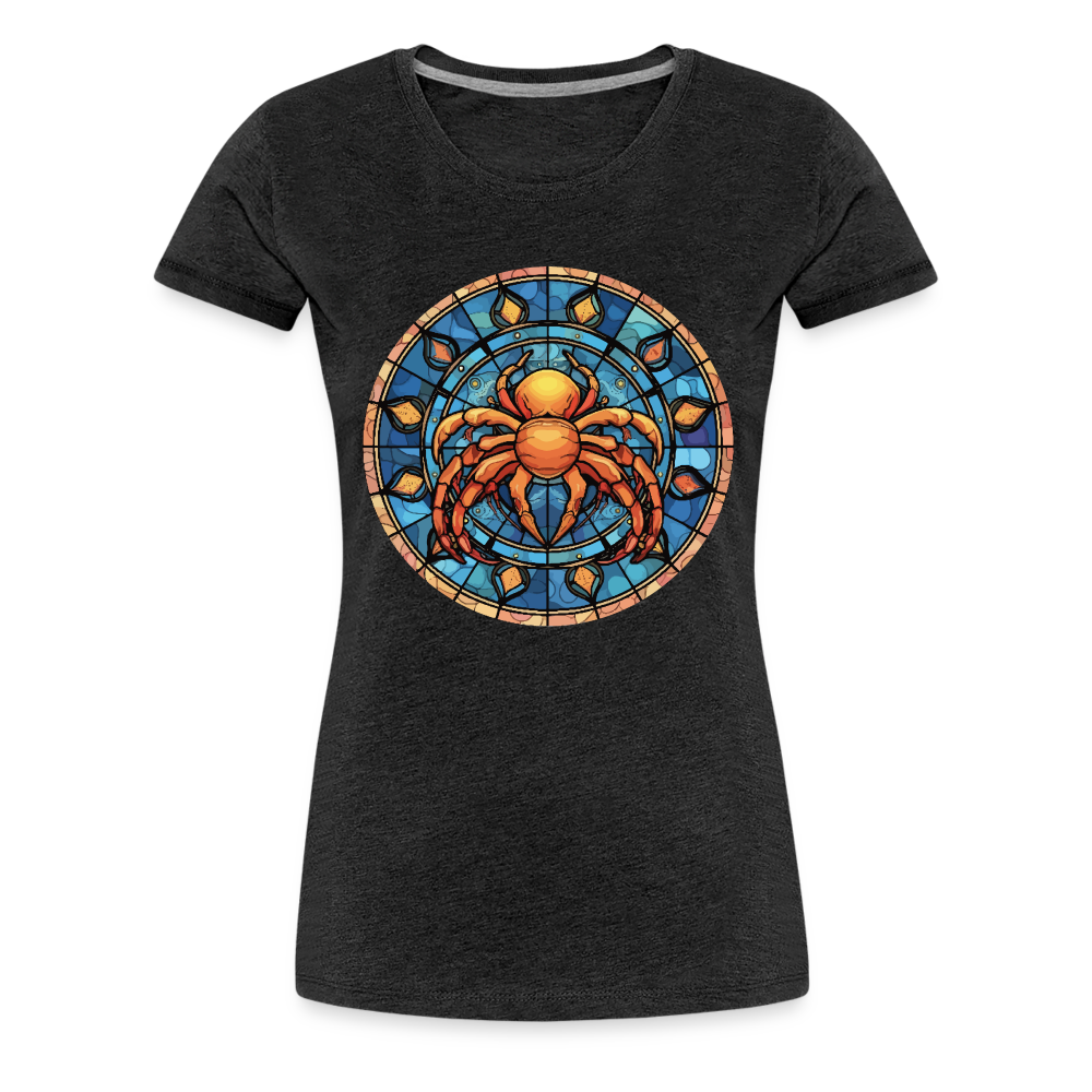 Women’s Mosaic Cancer Premium T-Shirt - charcoal grey