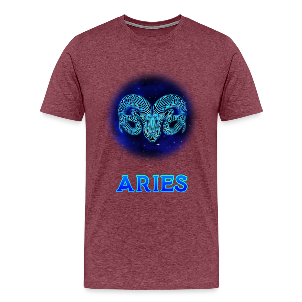 Men's Aries Premium T-Shirt - heather burgundy