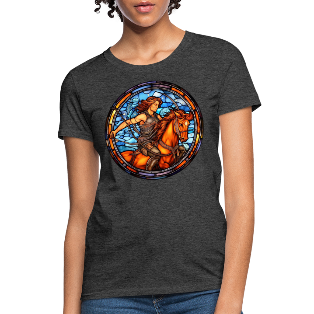 Women's Mosaic Sagittarius T-Shirt - heather black