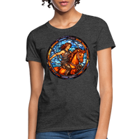 Thumbnail for Women's Mosaic Sagittarius T-Shirt - heather black