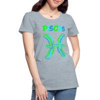 Thumbnail for Women's Power Words Pisces Premium T-Shirt - heather ice blue