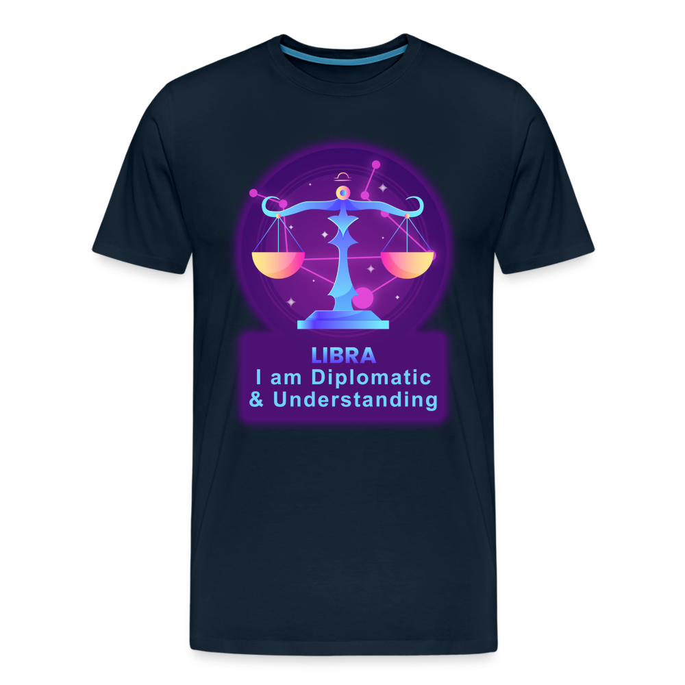 Men's Neon Libra Premium T-Shirt - deep navy