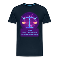 Thumbnail for Men's Neon Libra Premium T-Shirt - deep navy