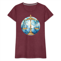 Thumbnail for Women’sMythical Libra Premium T-Shirt - heather burgundy