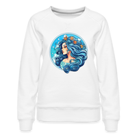 Thumbnail for Women’s Symbol Aquarius Premium Sweatshirt - white