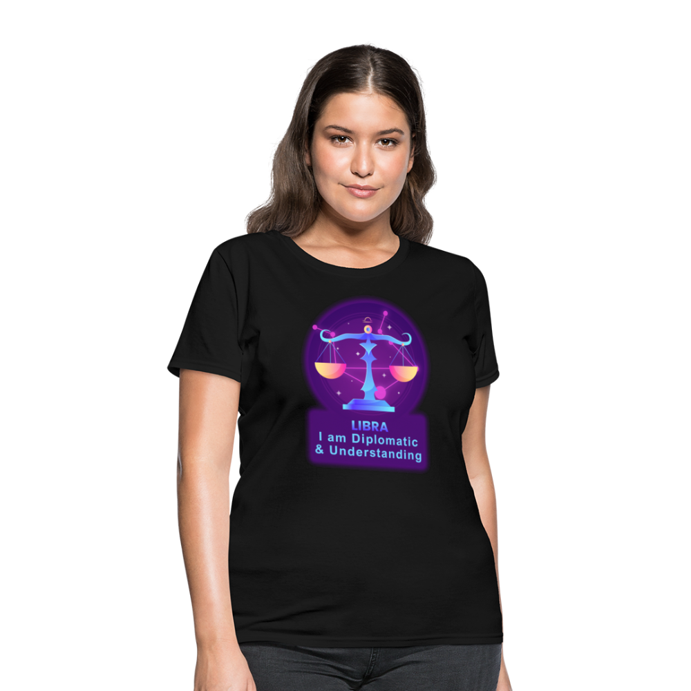 Women's Neon Libra T-Shirt - black