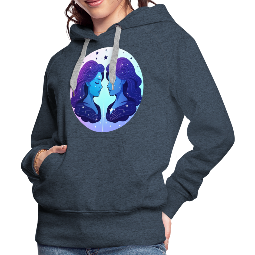 Women’s Magic Gemini Premium Hoodie - heather denim