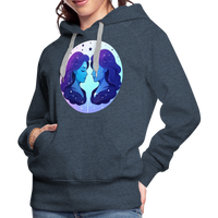 Thumbnail for Women’s Magic Gemini Premium Hoodie - heather denim