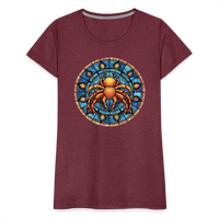 Thumbnail for Women’s Mosaic Cancer Premium T-Shirt - heather burgundy