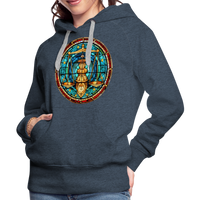 Thumbnail for Women’s Mosaic Libra Premium Hoodie - heather denim